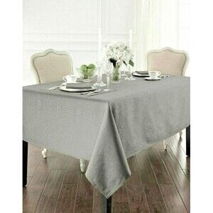 Waterford Christmas Sarah Tablecloth Platinum Wedding Anniversary Holiday 90" Rd